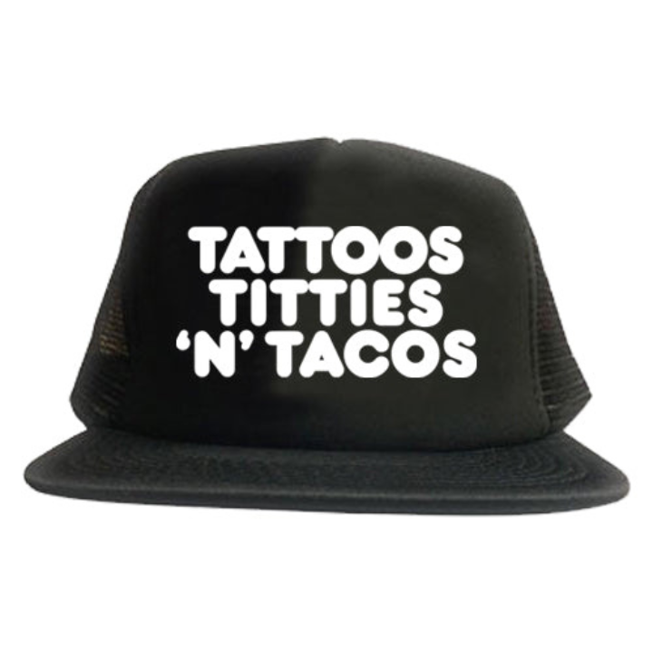 SNAPBACK TATTOOS TITTIES TACOS - BLK